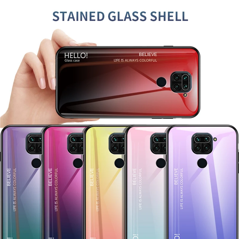 Чехол для Xiaomi Redmi Note 9 роскошный Твердый защитный чехол накладка из закаленного