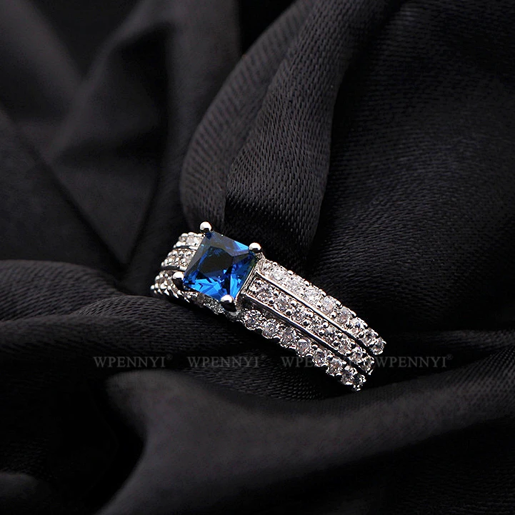 太阳云蓝方戒指 7