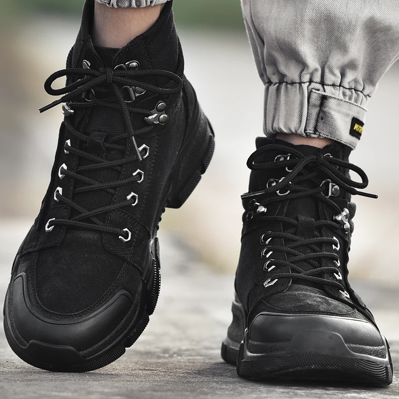 Winter New Military Boots Men's Comfortable Warm Desert Boots Fashion Tactical Boots Ankle Strap Men's Snow Boots 38-45