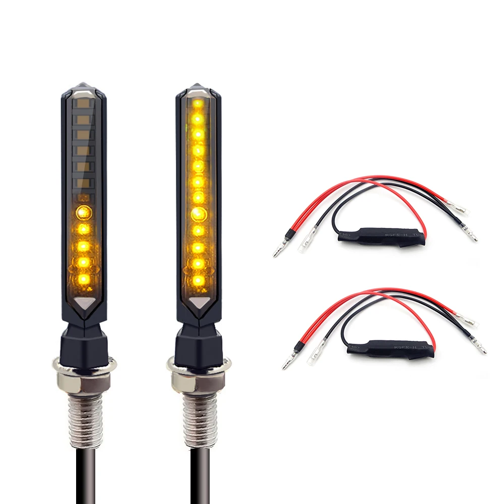 with 2 decoders Поворотники moto rcycles clignotant moto led intermitentes moto для suzuki sv650 suzuki gsxf kawasaki ninja kawasaki z900 targa - Цвет: with 2 decoders
