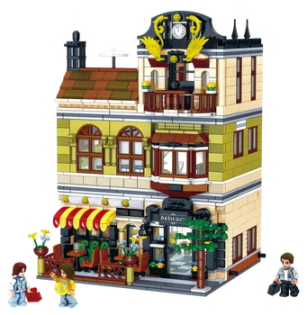 

Chinese Restaurant Street View Modular Lepinblocks Compatible with 10243 Restaurant Building Blocks Toys Gift for Children