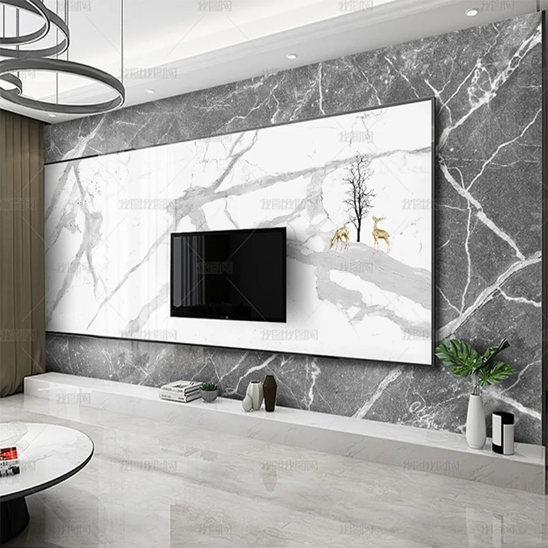 3D современная простая мраморная джазовая большая настольная лампа роскошный