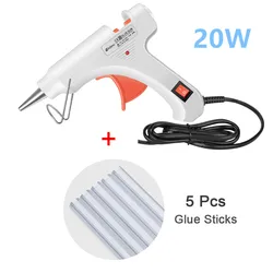 20w pistola de cola quente mini trocador calor elétrico industrial térmica selante pistola quente derretimento ferramentas adesivas para casa diy artesanato