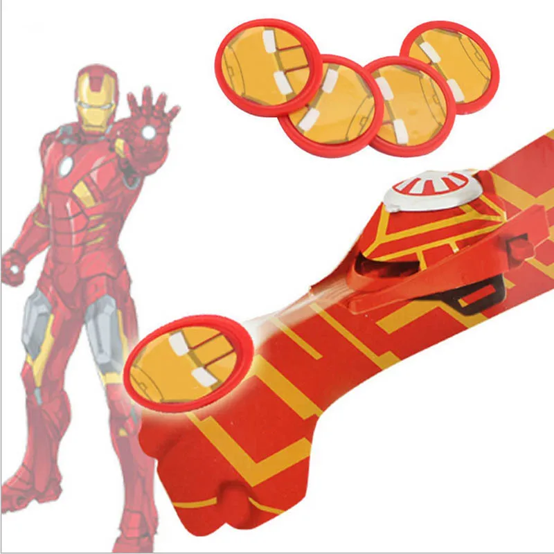 Iron man Супер герои, перчатка, пусковая установка, реквизит, Человек-паук, Халк, для косплея Железного человека, крутая Подарочная перчатка, пусковая установка для детей 24 см - Цвет: Iron man