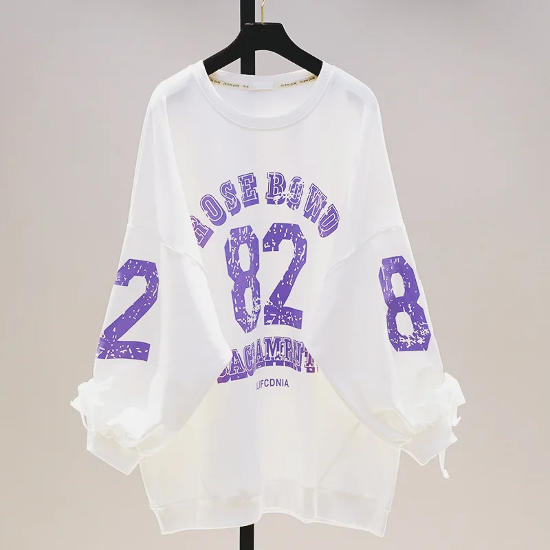Young boys girls clothes teenager girl high school students Casual Numbers letters T-shirt Sweater Hoodie fleeces Hoody Top Tee