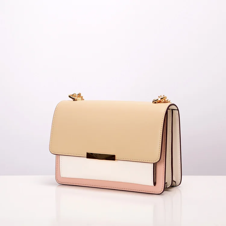 Woman new Beach Bag Women's Singles Shoulder Package Diagonal Small Square Chain Hit Color Handbag Crossbody korean Style