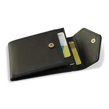

New Style Leather Men Money Clip Wallet Solid Male Purses Clip Slim Cash Holder Multi-card Position Card Bag Documentpakket