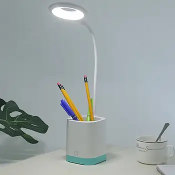 

1 Set of Pen Container Table Lamp LED Eye-protecting Lamp Touch Reading Light