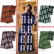 Горячая Распродажа Gahna Стиль атласная шелковая ткань с органзой Африканский Воск дизайн! J70821