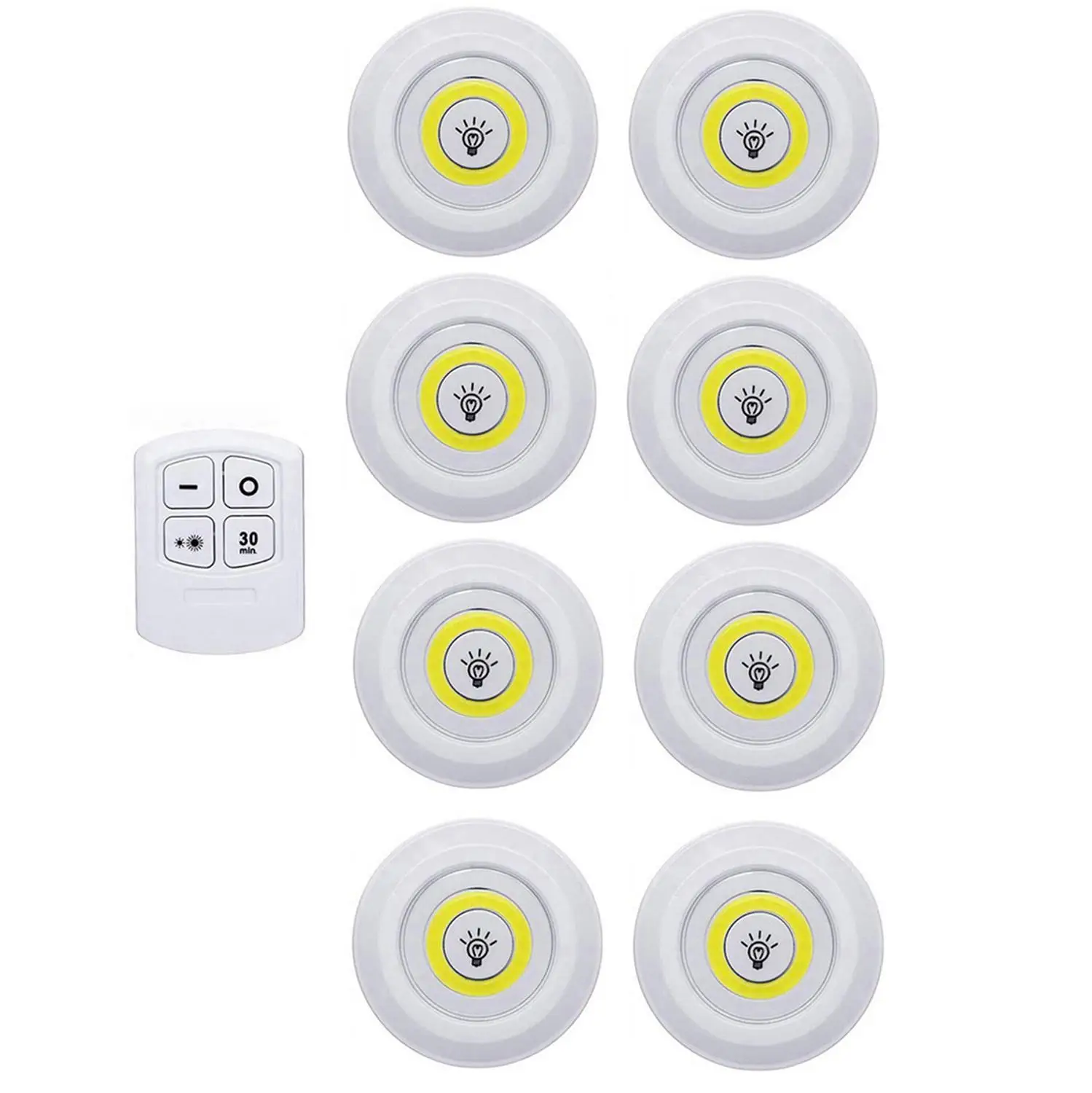 8 lamp and remote Светодиодный под кабинет счетчик светильник Батарея работает с регулируемой яркостью светильник ing шкафы светильник s с дистанционным Управление для Шкаф Кухня - Цвет: 8 lamp and remote