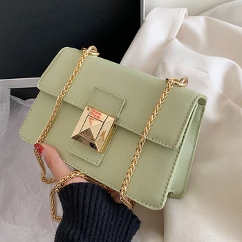 

Mini Solid Candy Color Pu Leather Crossbody Bag For Women Female Travel Totes Lady Cute Travel Handbags Woman Chain Shoulder Bag