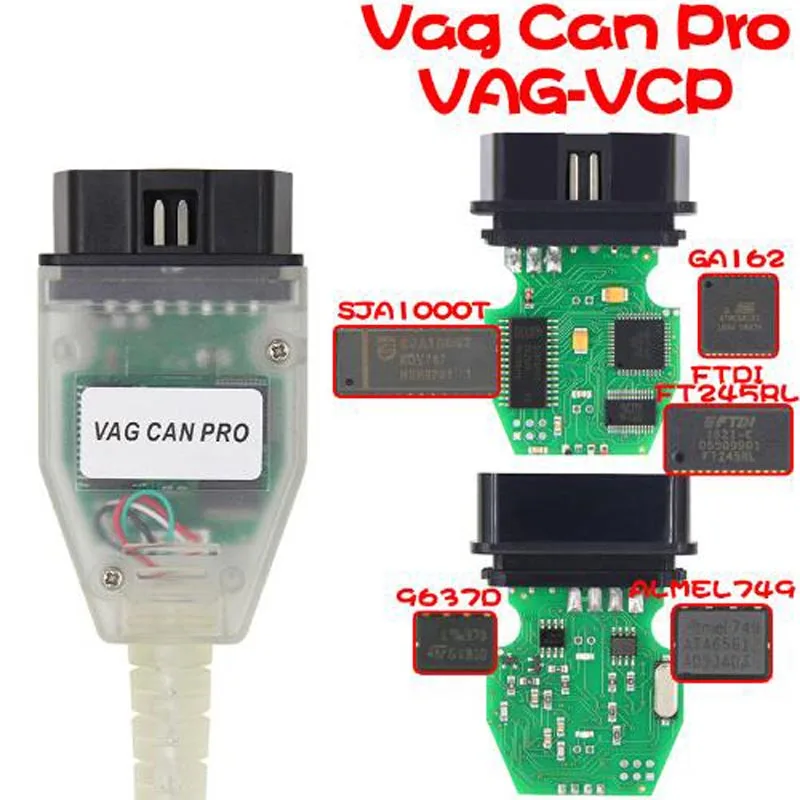 VAG CAN PRO V5.5.1 с FTDI FT245RL SJA1000T ALMEL749 чип VCP OBD2 Диагностический интерфейс USB кабель