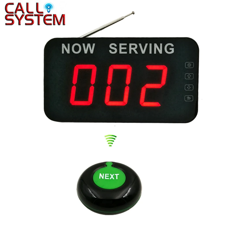 

Take a number system 3-digit display with Next Control Button Wireless Queue Management System
