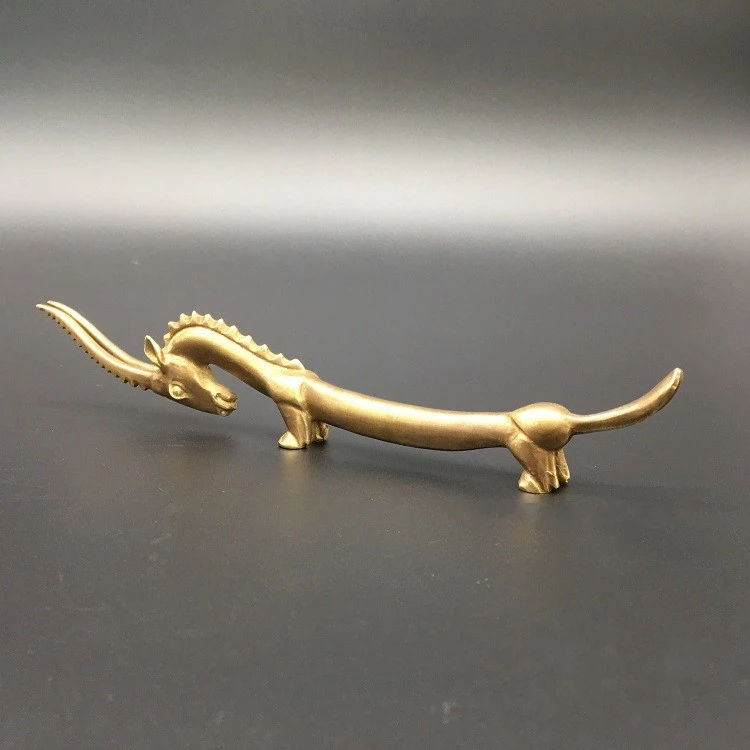 

Collection Chinese Brass Carved Lovely Animal Sheep Shape Brush Pen Holder Beautiful Small Statues