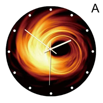 

3D Large Black Hole First Photo Wall Clock Removable Round Glow in The Dark Home TB Sale