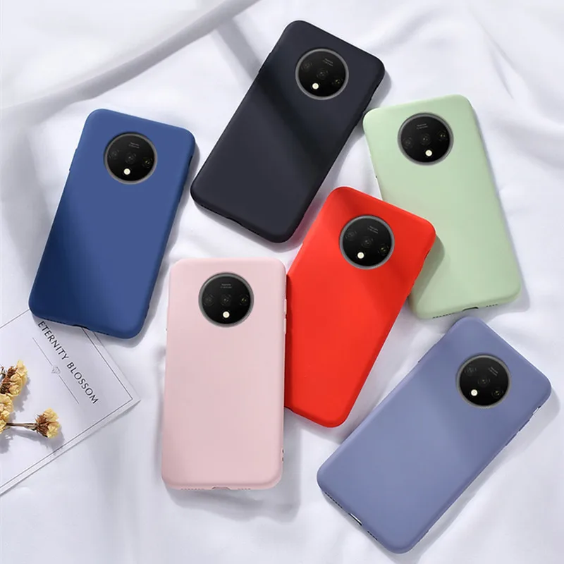 

Liquid Soft Silicone Case For Oneplus 7 Pro 7T 5 6T 6 5t Candy Color Solid Luxury Mobile Matte Back Covers Capas Full Protective