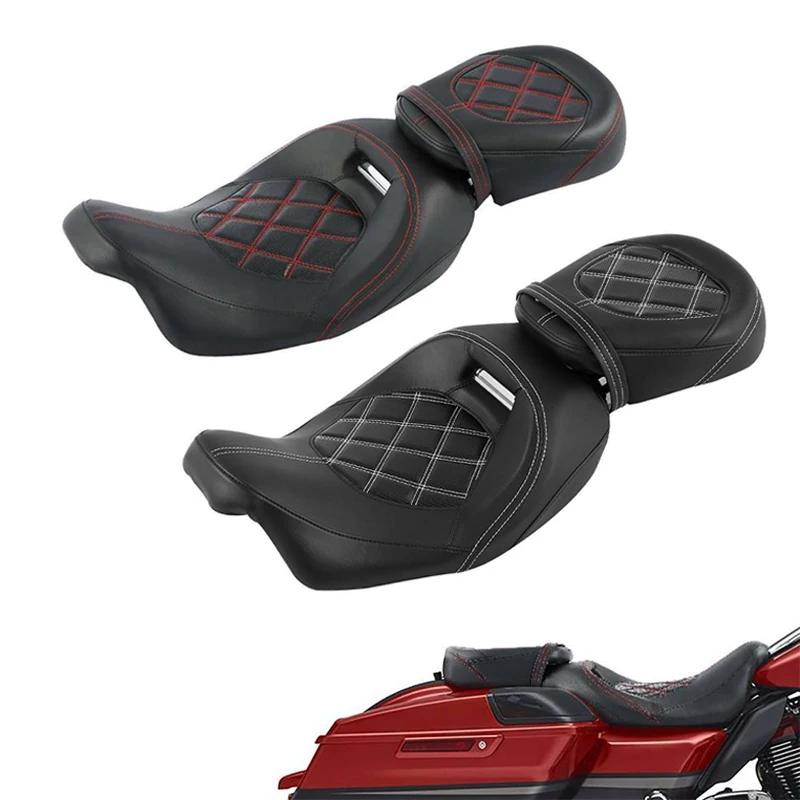 Мотоцикл 2 вверх водителя ПАССАЖИРСКОЕ СИДЕНЬЕ для Harley Touring Road King Street Glide CVO 2009 2020| |
