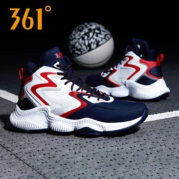 

361 ° basketball shoes men's shoes 2020 new summer sports shoes men's shock absorption boots high top practical leather shoes