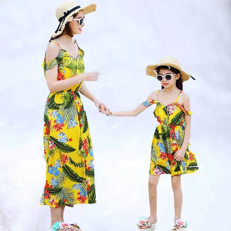 Mommy and me clothes summer mother daughter matching clothe dresses dad son t shirt+shorts 2 pcs clothing sets family