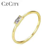 CZCITY, роскошные ювелирные изделия из чистого золота, 14 к золотые кольца для женщин, обручальные кольца, 585 Желтое золото, CZ Anillos De Ouro Pur, подарки R14146
