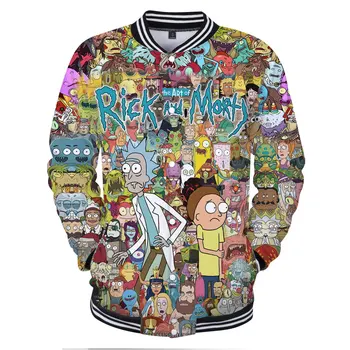 

Rick and morty Basic Fashion Street Baseball Jacket Casual Popular comfortable Hipster cool Classic Sweatshirt Baseball Jacket