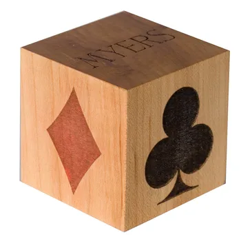 

personalized Playing Cards Block, Engraved wood Poker Player Cube, Playing Cards favor Gift, unique gifts for father Grandfather