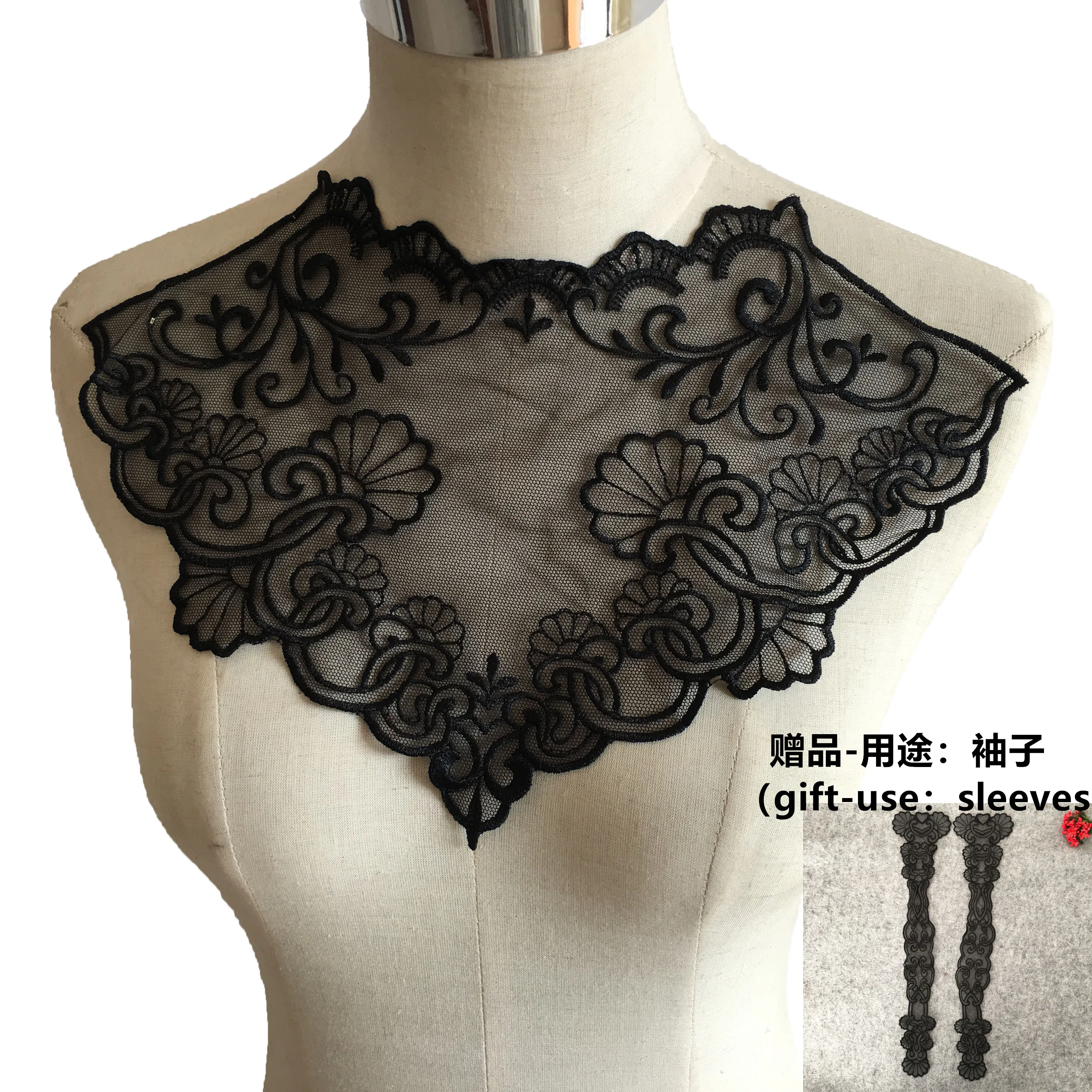 Черная кружевная ткань из органзы Швейные аксессуары ошейник африканская 2020