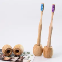 1 шт. зубная щетка из эко-бамбука деревянная подставка для ванной комнаты натуральная зубная щетка овальная трубка деревянная зубная щетка аксессуары инструменты