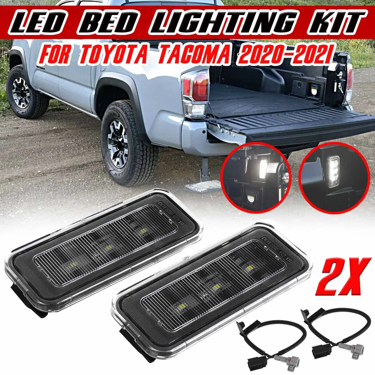 New Led Car Rear Trunk Lights Luggage Compartment Light Set Cargo Area