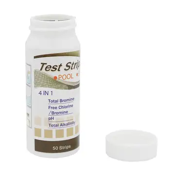 

50Pcs/Bottle 4-in-1 Swimming Pool Test Strip Water Quality PH Bromine High Precision Test Strip Pool Cleaner Accessories Tester