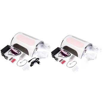 

54W Nail Led Uv Lamp Vacuum Cleaner Suction Dust Collector 25000Rpm Drill Machine Pedicure Remover Polisher Tools 4 in 1 Nail Ar