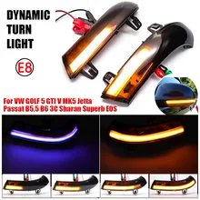 Water Blink Dynamic Flowing Side Mirror LED Turn Signal Light For VW GOLF 5 GTI V MK5 Jetta Passat B5.5 B6 3C Sharan Superb EOS