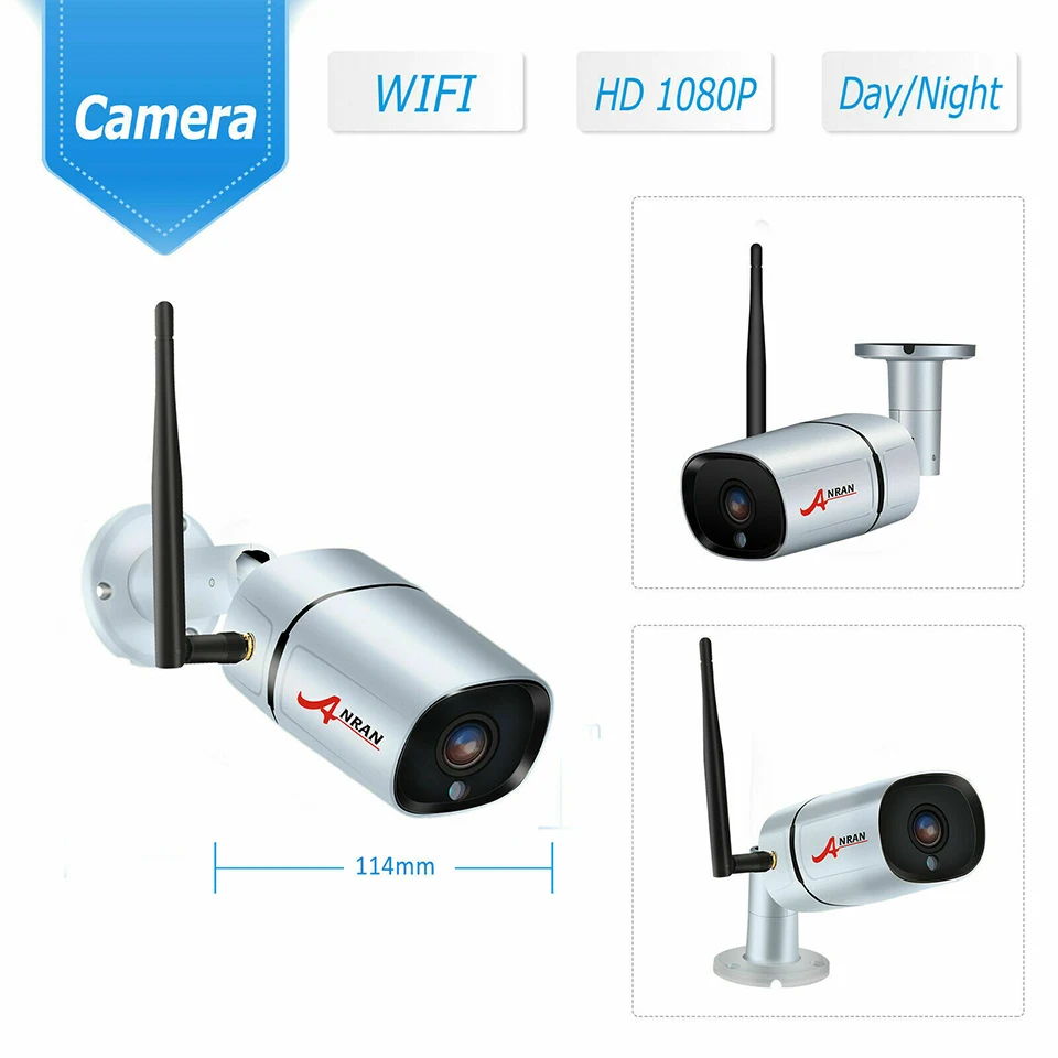 Беспроводная IP камера ANRAN H.265 P2P 8 каналов 1080P HDMI wi fi NVR 3 ТБ HDD 36 ик мп|cctv recorder|system