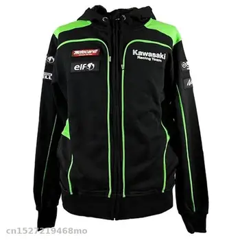 

2019 Motorcycle Hoodies Racing Team men Motorbike Motocross Motorsprot casual sweatshirts black/green