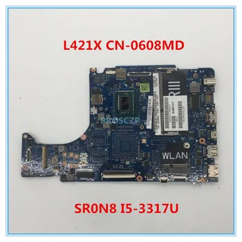 

High quality For XPS 14 L421x Laptop motherboard CN-0608MD 0608MD 608MD QLM00 LA-7841P With SR0N8 I5-3317U CPU 100% working well