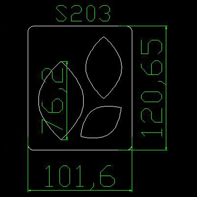 Eardrop-S203 стальные деревянные штампы для скрапбукинга Толщина/15,8 мм/