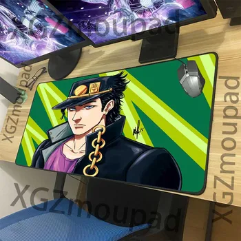 

XGZ Customized Large Mouse Pad Lock Edge Youth Anime JoJo's Bizarre Adventure Office Computer Desk Mat Rubber Stripe Non-slip