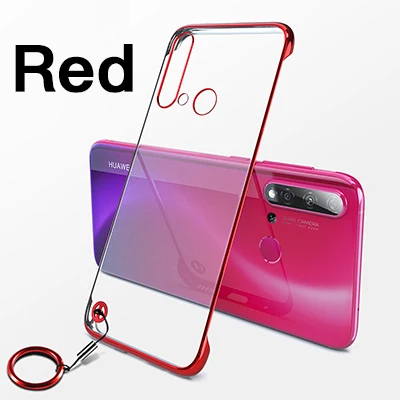 Роскошный чехол для телефона huawei P20 P30 Pro Nova 5 5i прозрачный чехол с покрытием для huawei mate 20 Pro 30 Honor 20 20i чехол с кольцом - Цвет: Red