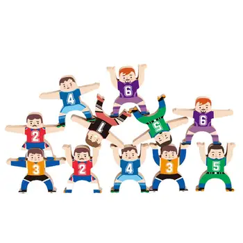

12pcs Montessori Wooden Balance Building Blocks Toy Stacking Games Toys Educational Toys For Children Gift