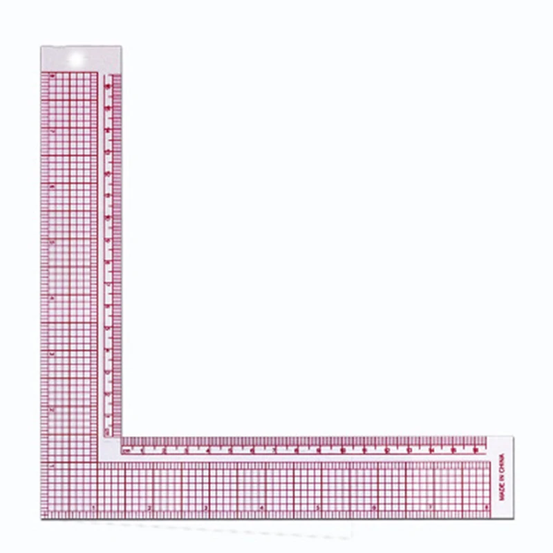 1Pc DIY Tools Measure Craft Ruler Plastic L Square Shape Ruler French