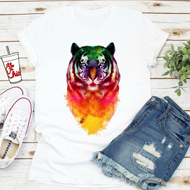 womens tiger graphic tee