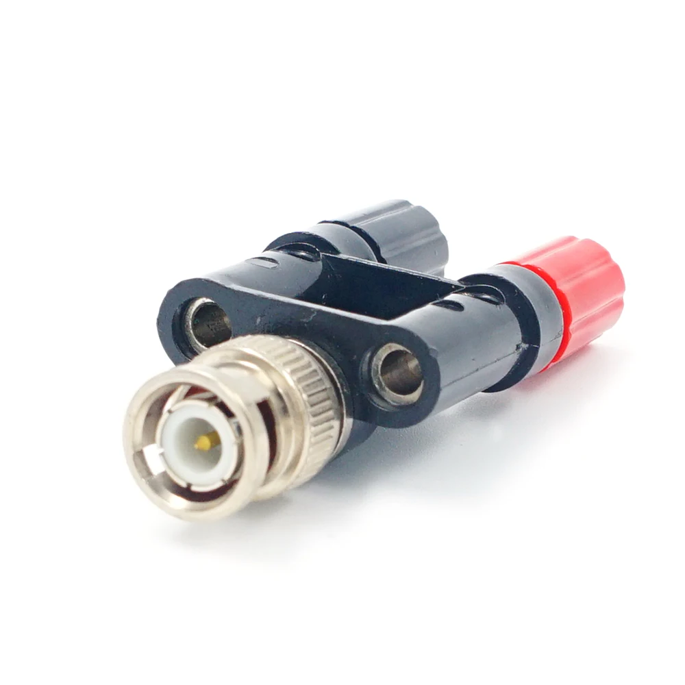 1 stücke BNC Stecker auf 4mm Dual Banana Weibliche Jack Buchse Binding Post RF Coax Koaxial Stecker Adapter splitter – Detail 3