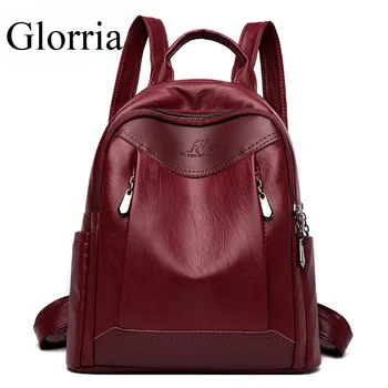 

Glorria High Quality Leather Backpack Women Travel PU Bagpack Lady Waterproof Bags for Women 2020 Laptop Backpack Mochila Bolsa