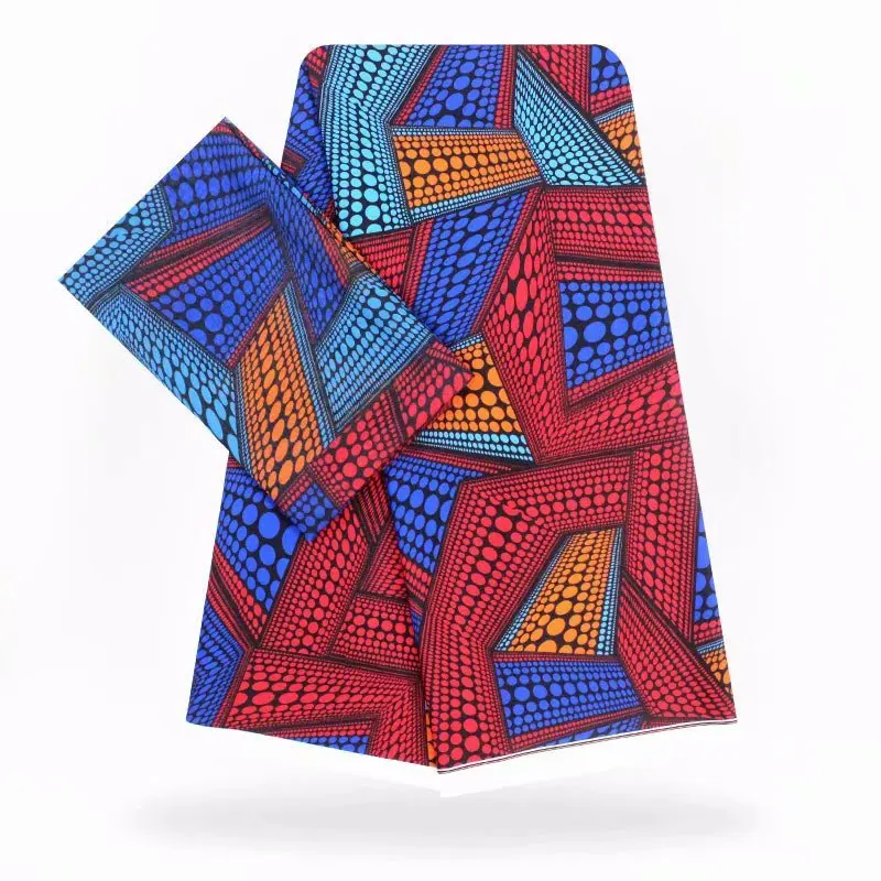 Горячая Распродажа, Модная стильная атласная шёлковая ткань с органзой, Африканский воск, дизайн 2 ярдов, шифон, соответствующие 4 ярдов, Шелковый Африканский принт