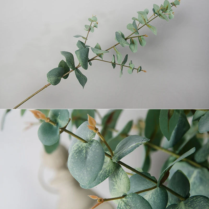 Home Artificial Leaf Branch Office Restaurants Display Simulation Eucalyptus