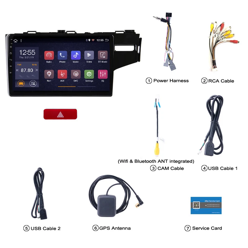 Cheap PX6 4G+64G Car GPS Navigation For RHD Honda fit 2014-2018 right handed drive Support Stereo Audio Radio Video Bluetooth 5