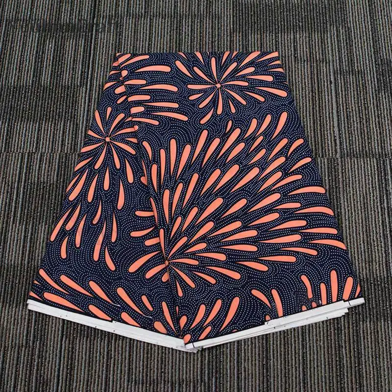 Chzimade 1Yard African Ankara Real Wax Fabric Polyester Firework Printed Sewing For Women Wedding Dress Home | Дом и сад