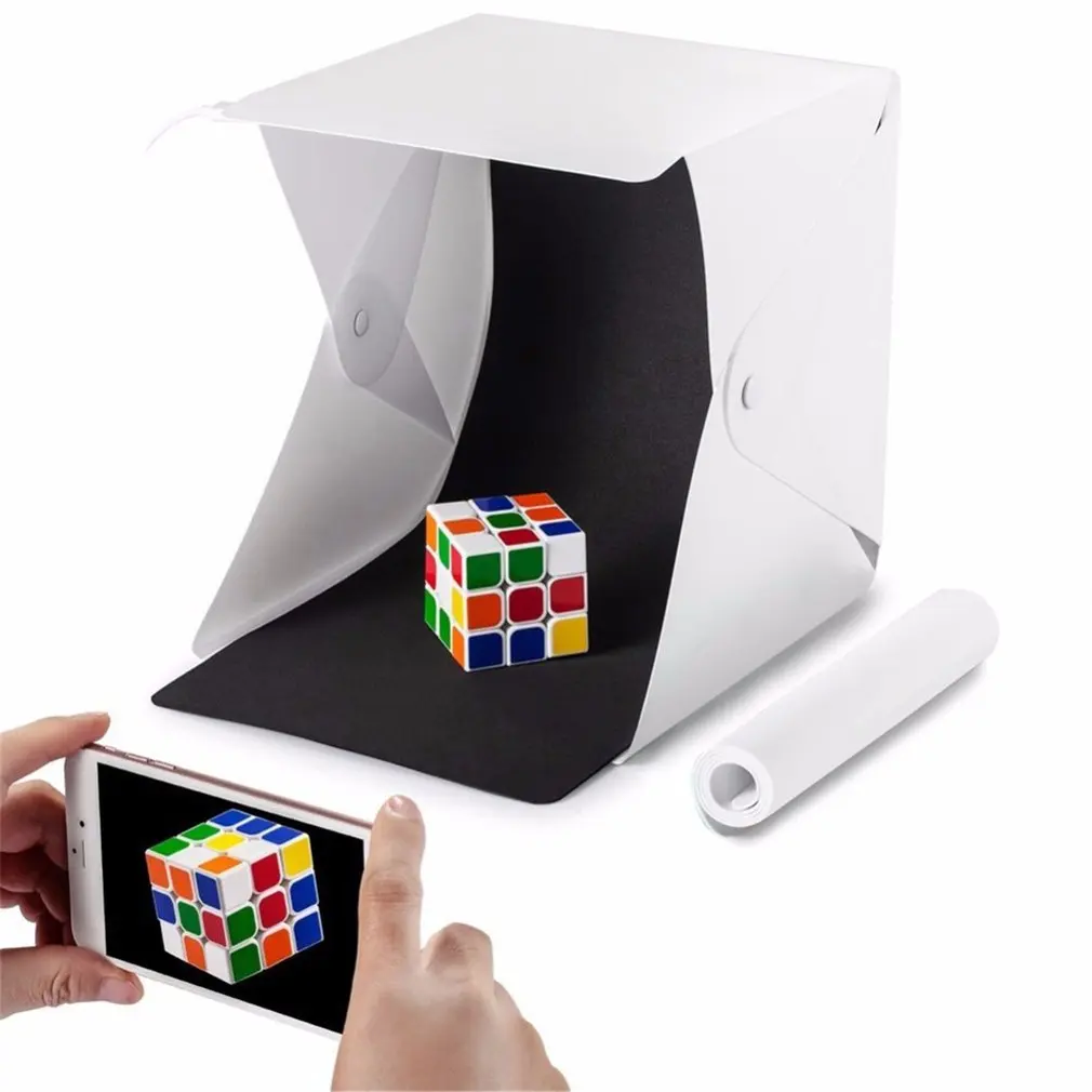 

Mini Folding Lightbox Photography Photo Studio Softbox LED Light Soft Box Photo Background Kit Light box for DSLR Camera