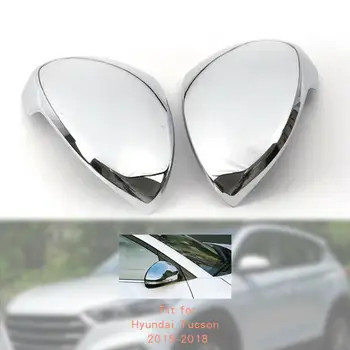 

EIDRAN 2pcs Chrome Side Door Rearview Mirror Cover Trim For Hyundai Tucson 2016 2017 2018 2019