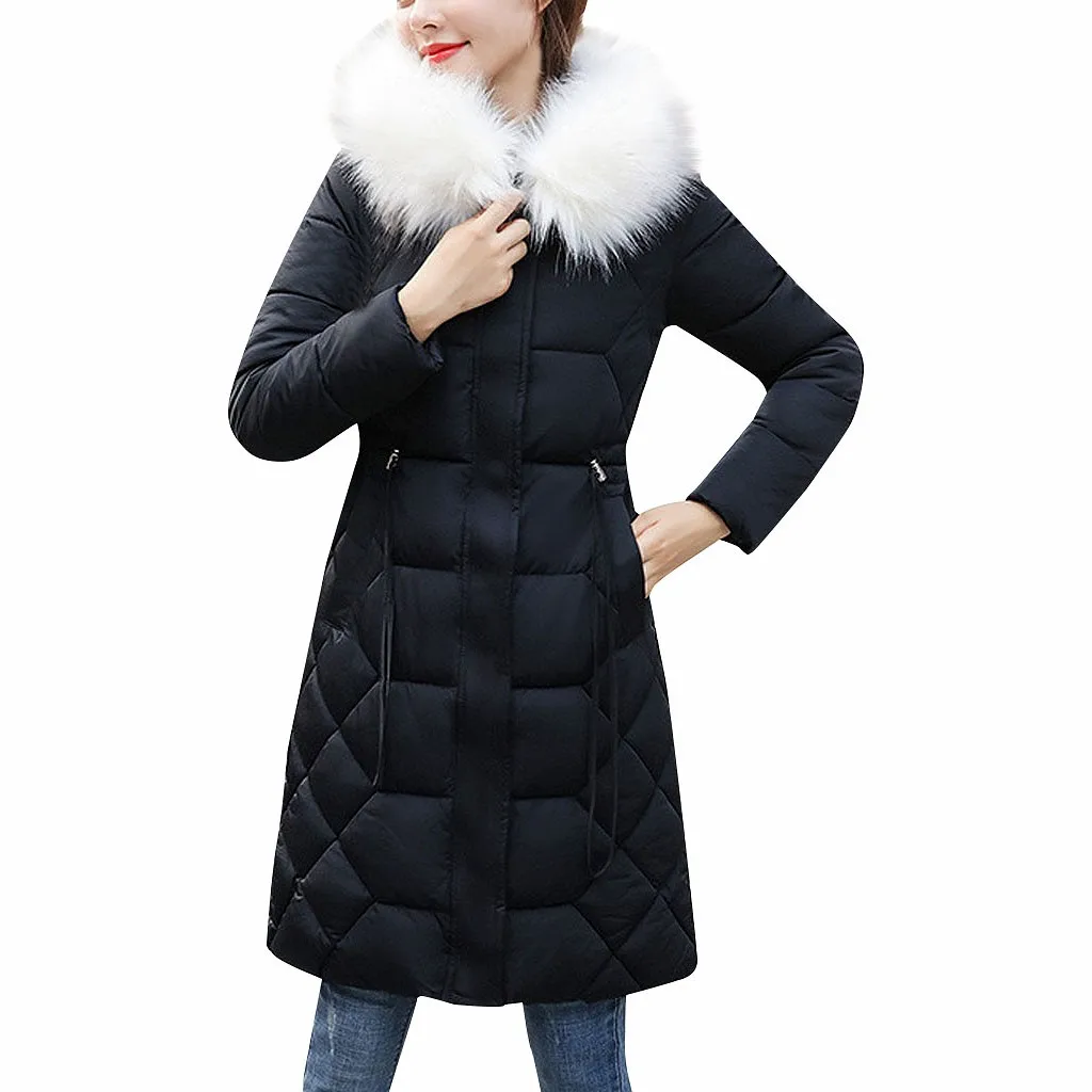 Chaqueta mujer manteau femme зимнее пальто женское повседневное плотное пальто с длинным рукавом зимняя хлопковая одежда abrigos mujer invierno